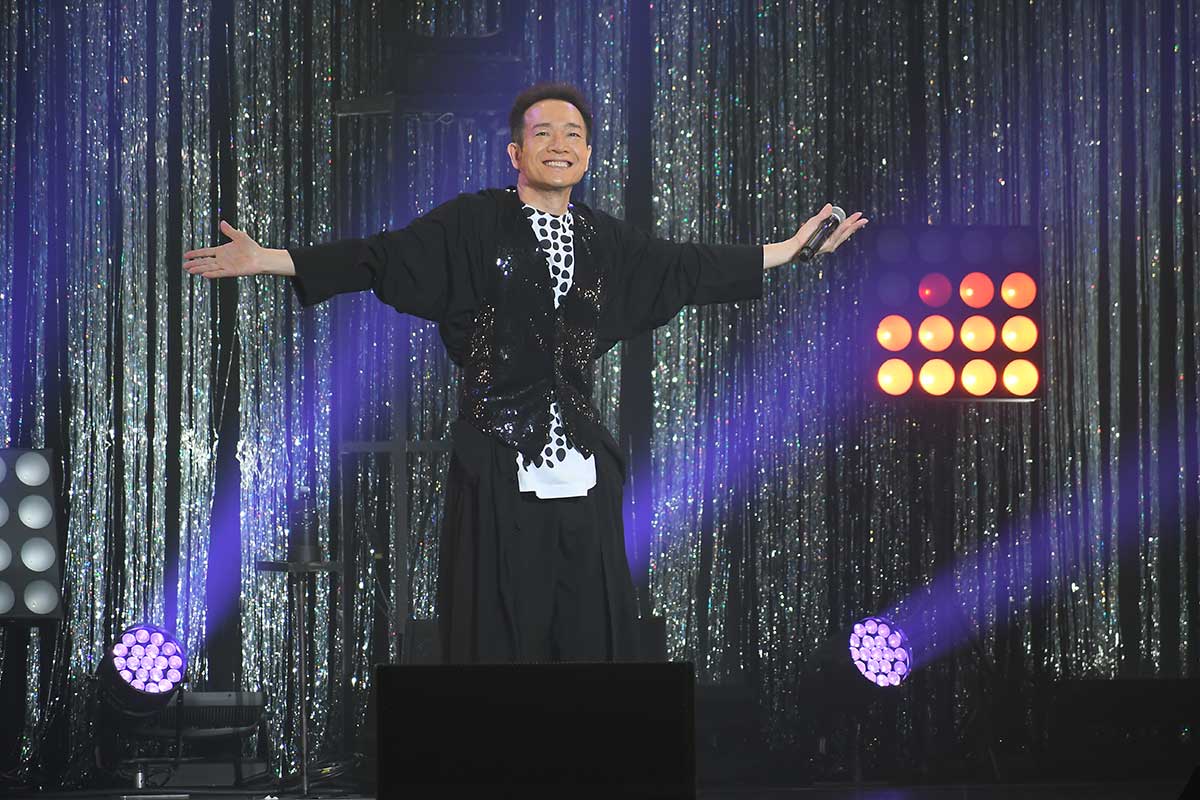 シングル『LIFE IS A CARNIVAL』リリースパーティーを開催した田原俊彦【写真:ENCOUNT編集部】