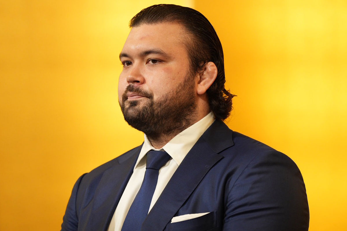 プロレスラーに転向することを発表したウルフ アロン【写真:増田美咲】