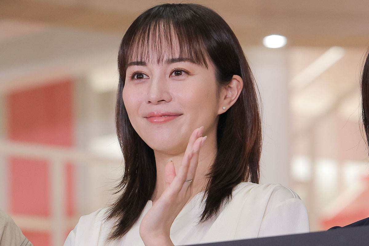 制作発表に登場した比嘉愛未【写真:ENCOUNT編集部】