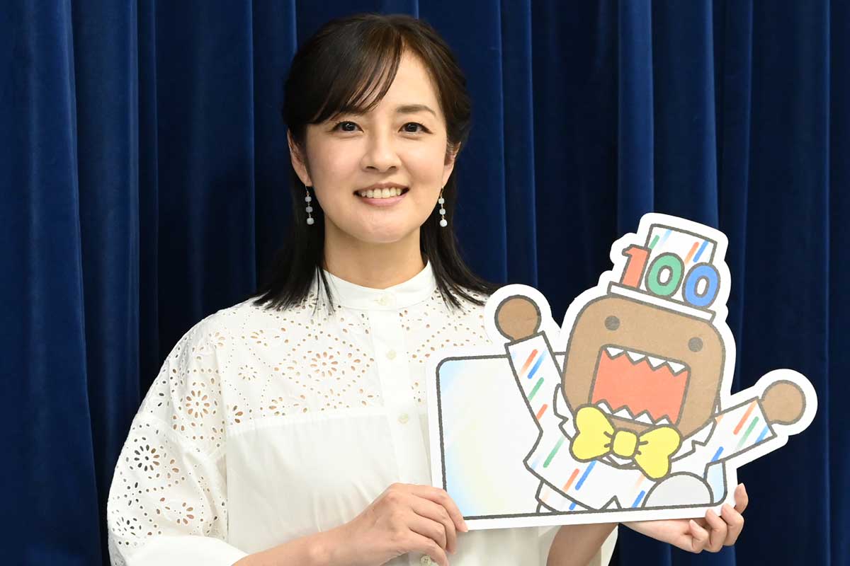 取材会に出席した鈴木奈穂子アナウンサー【写真:ENCOUNT編集部】
