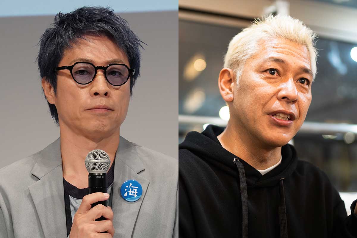 ロンドンブーツ1号2号の田村淳(左)と田村亮【写真:ENCOUNT編集部】