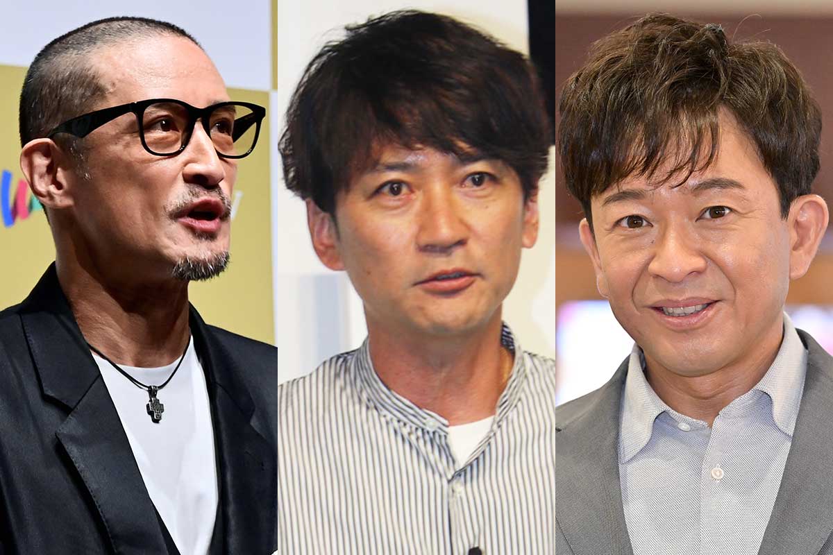 解散することを発表したTOKIOの(左から)松岡昌宏、国分太一、城島茂【写真:ENCOUNT編集部】