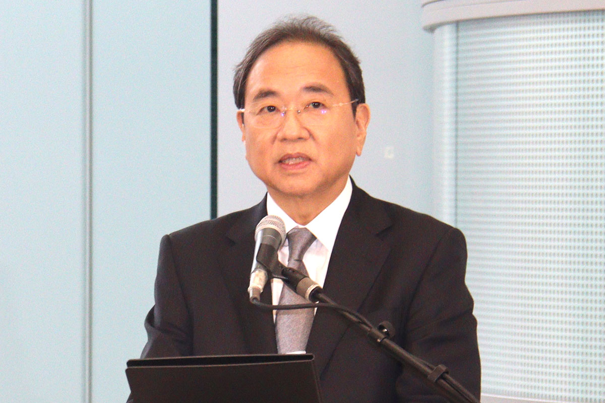 フジテレビの清水賢治社長がFMH株主総会を受けて会見を実施【写真:ENCOUNT編集部】