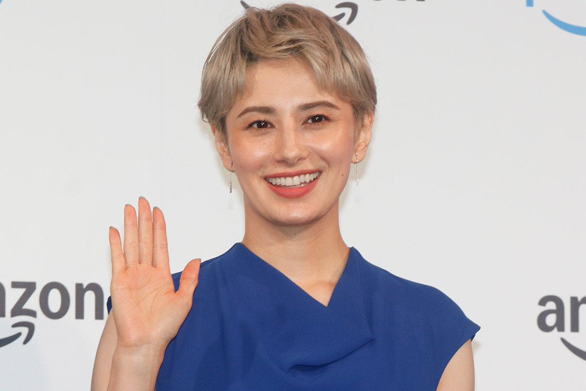 記者発表会に登壇したホラン千秋【写真:ENCOUNT編集部】