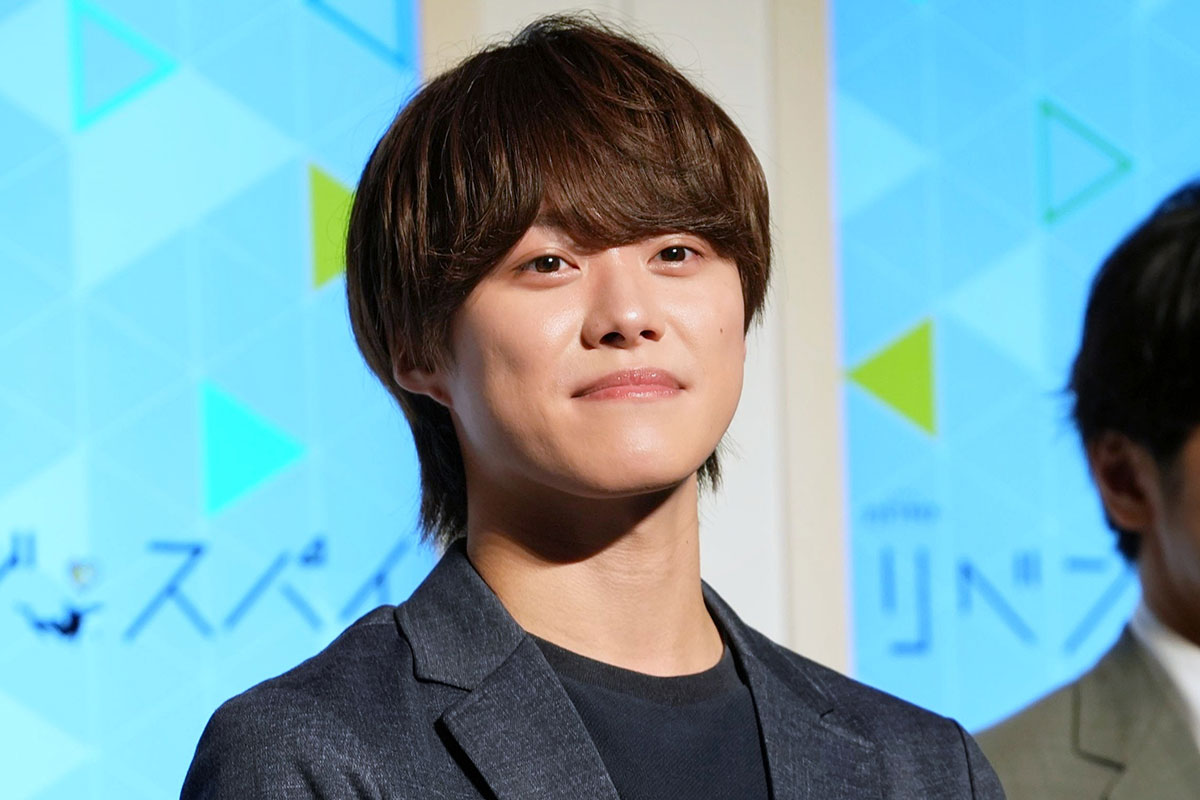 記者会見に出席したなにわ男子の大橋和也【写真:ENCOUNT編集部】