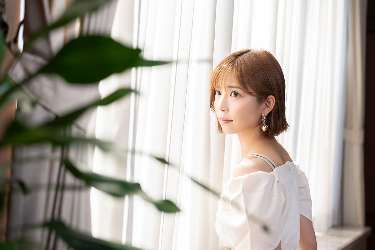 保護犬との暮らしについて語った【写真:増田美咲】