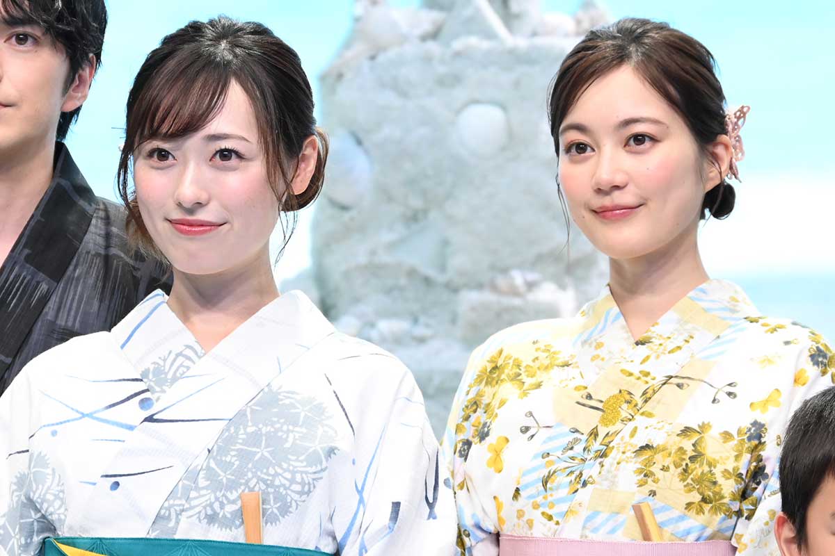 イベントに登場した福原遥(左)と生田絵梨花【写真:ENCOUNT編集部】