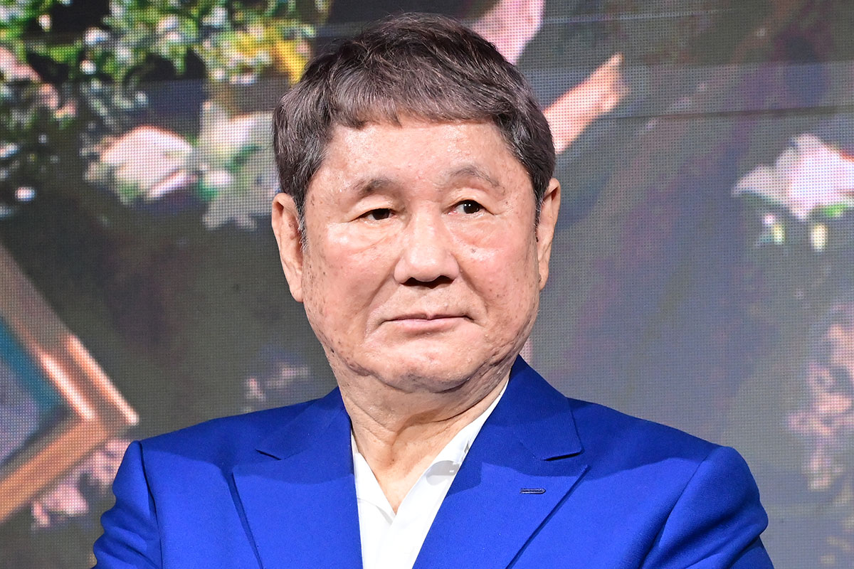 新CM発表会に出席した北野武【写真：ENCOUNT編集部】