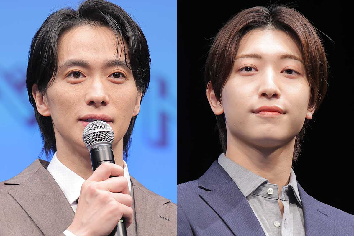 イベントに登場したA.B.C-Zの戸塚祥太(左)とKEY TO LITの中村嶺亜【写真:ENCOUNT編集部】