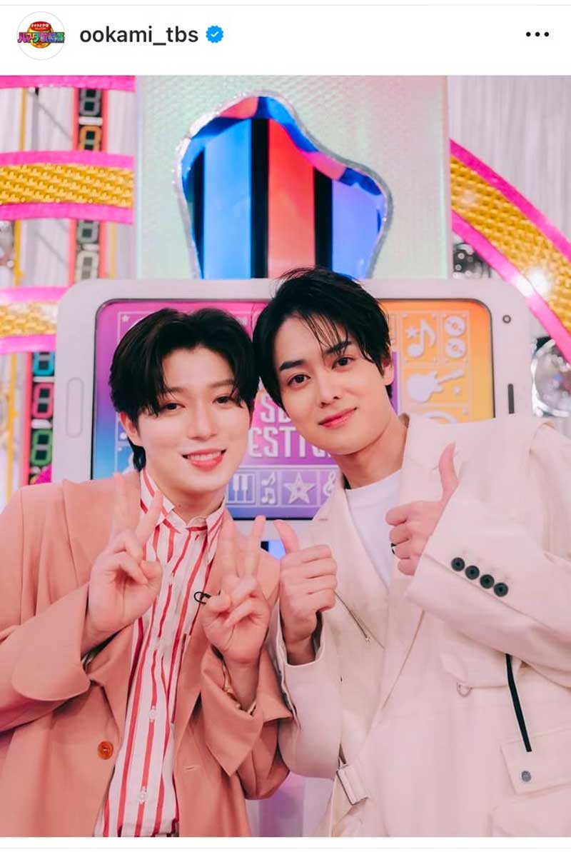 『ハマダ歌謡祭』の実際の投稿【写真：インスタグラム（@ookami_tbs）より】