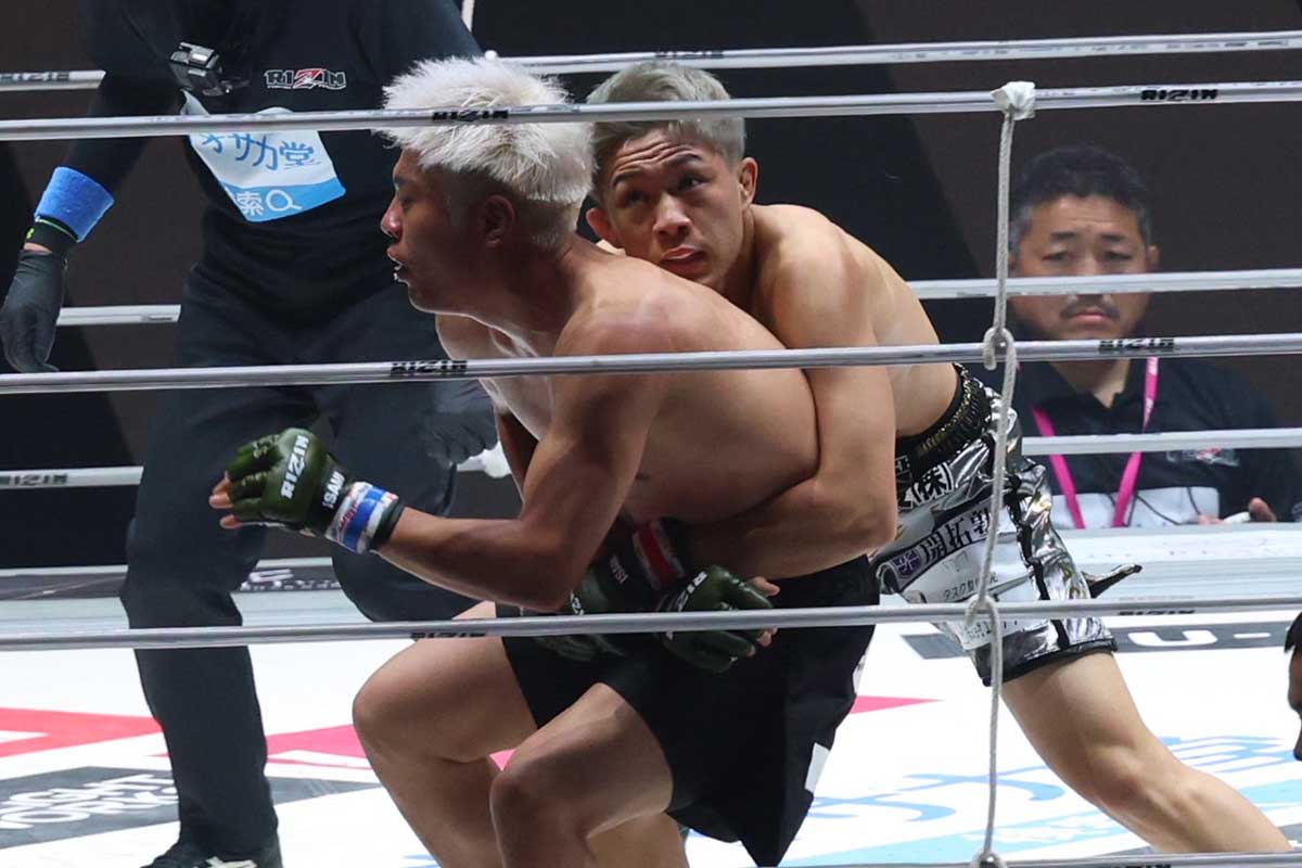 【RIZIN】19歳超新星・秋元強真が“お騒がせ”赤田功輝を秒殺　リングでブチギレ萩原京平とバッチバチ「この雑魚相手にするんで」