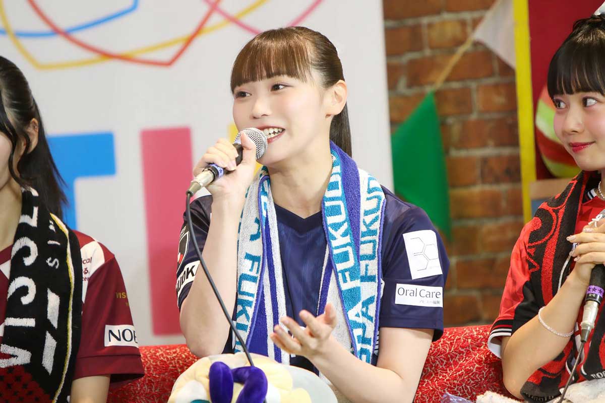 2018年からアビスパ福岡の公式アンバサダーを務めるHKT48の豊永阿紀【写真：ENCOUNT編集部】