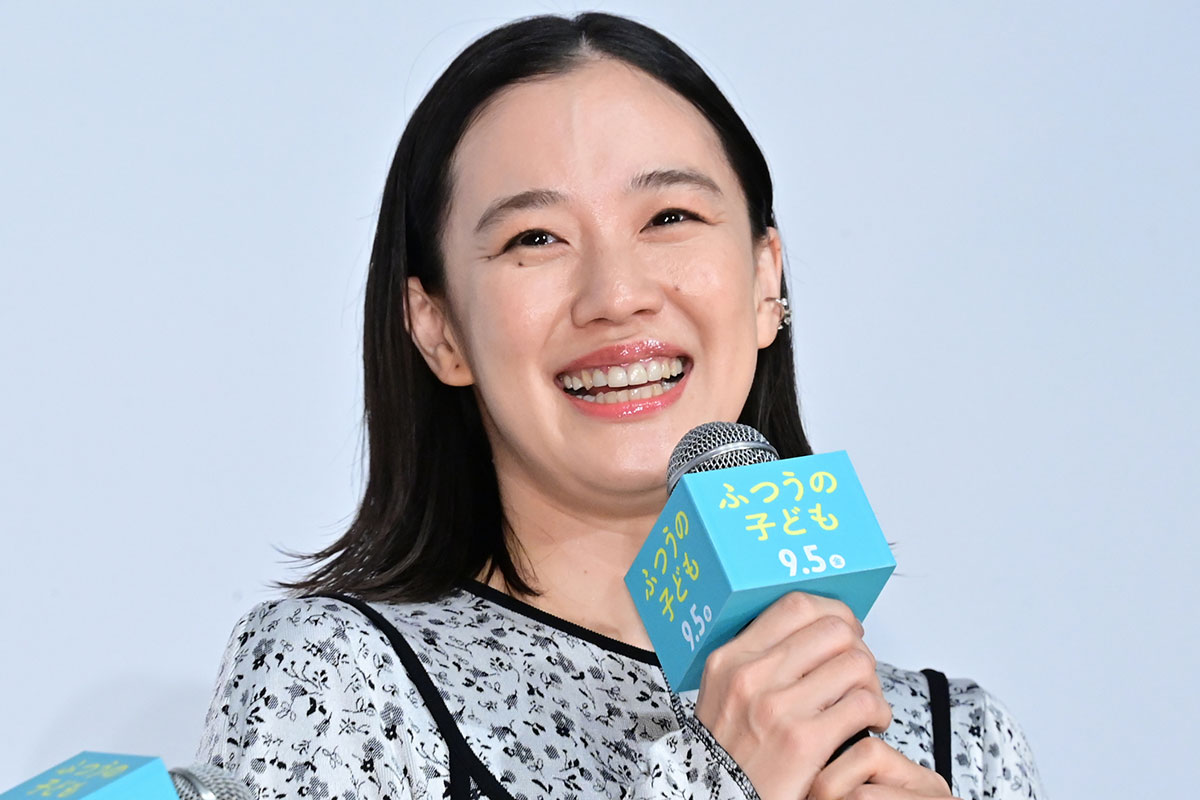 完成披露上映会に登場した蒼井優【写真：ENCOUNT編集部】