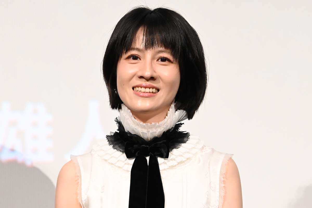 記者会見に登壇したリェン・ユーハン【写真:ENCOUNT編集部】