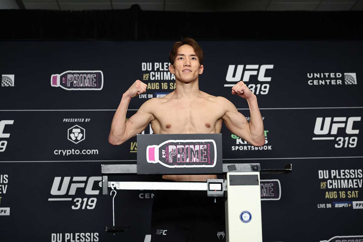 前日計量時の朝倉海【写真:(C)UFC】