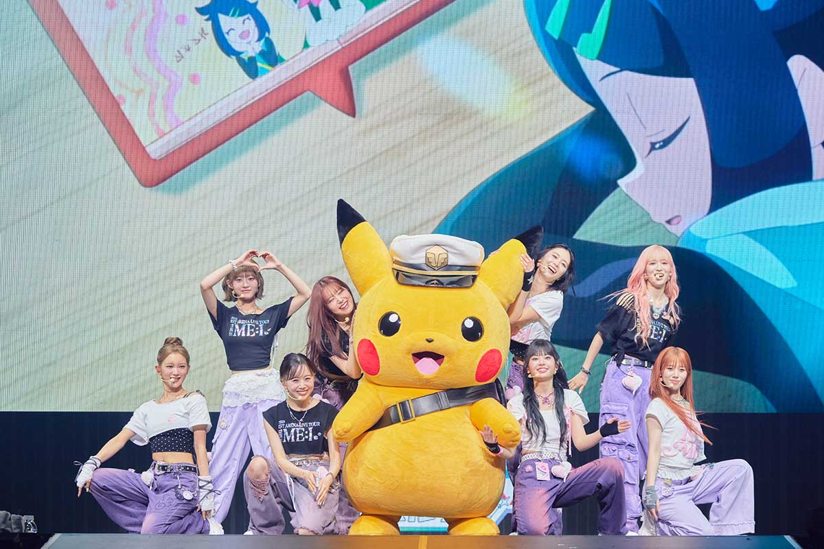 アンコールでキャプテンピカチュウとコラボしたME:I【写真：(C)LAPONE GIRLS、(C) Nintendo･Creatures･GAME FREAK･TV Tokyo･ShoPro･JR Kikaku (C) Pokémon】