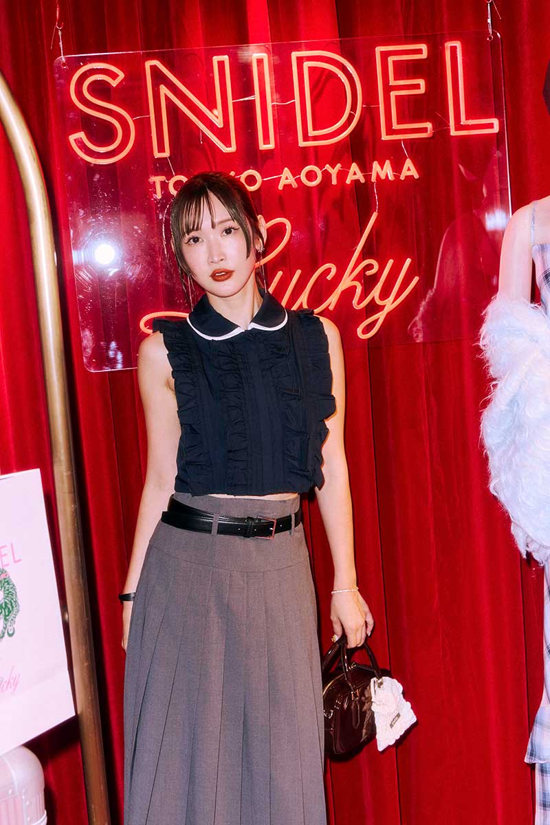SNIDELのプレオープンイベントに参加した紗栄子