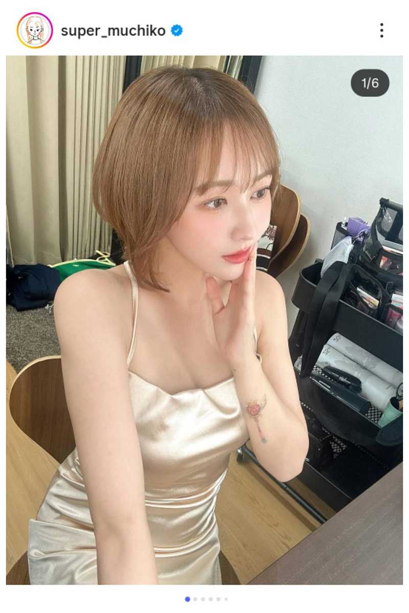 橋本甜歌の実際の投稿【写真:インスタグラム(@super_muchiko)より】