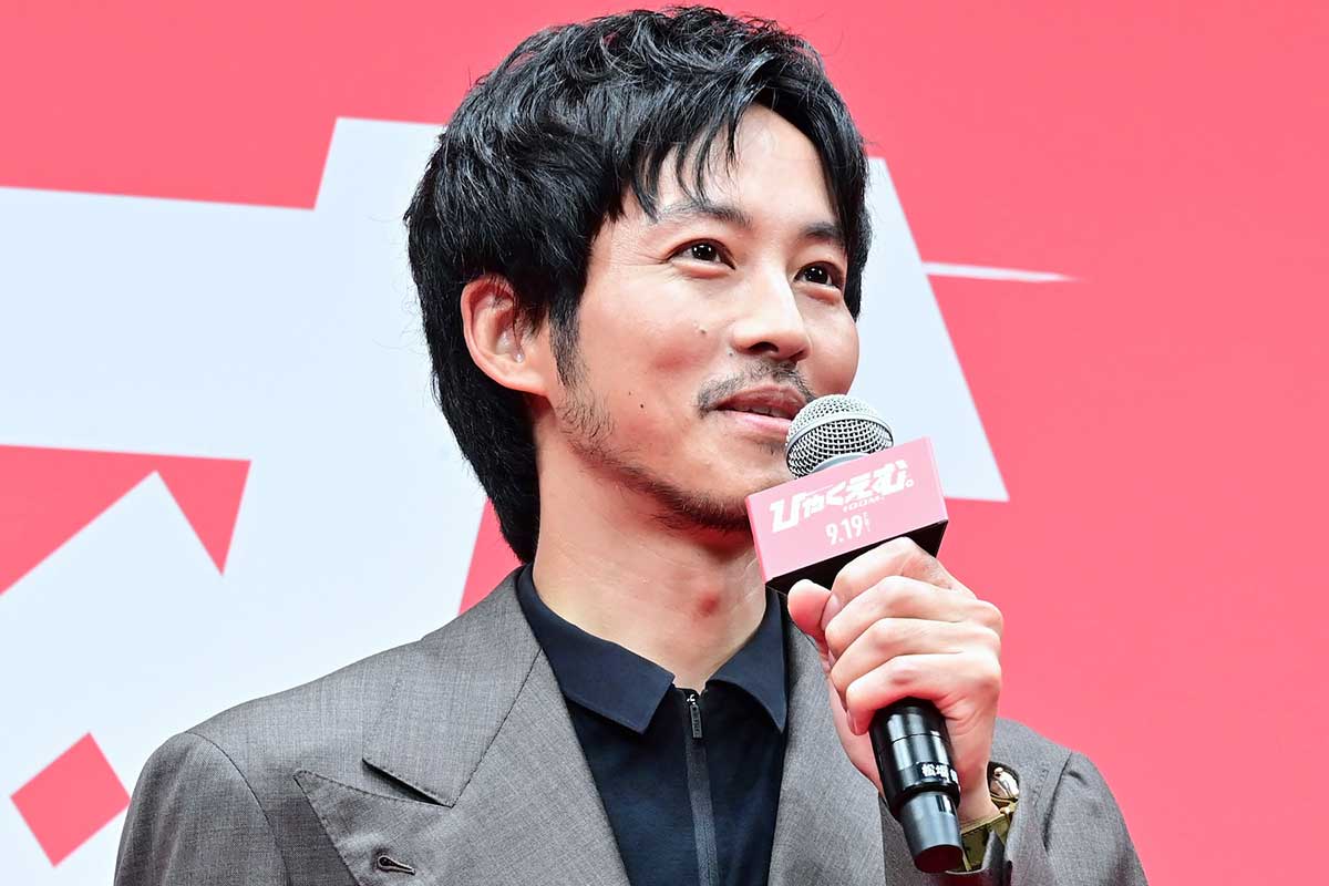 完成披露試写会に出席した染谷将太【写真:ENCOUNT編集部】