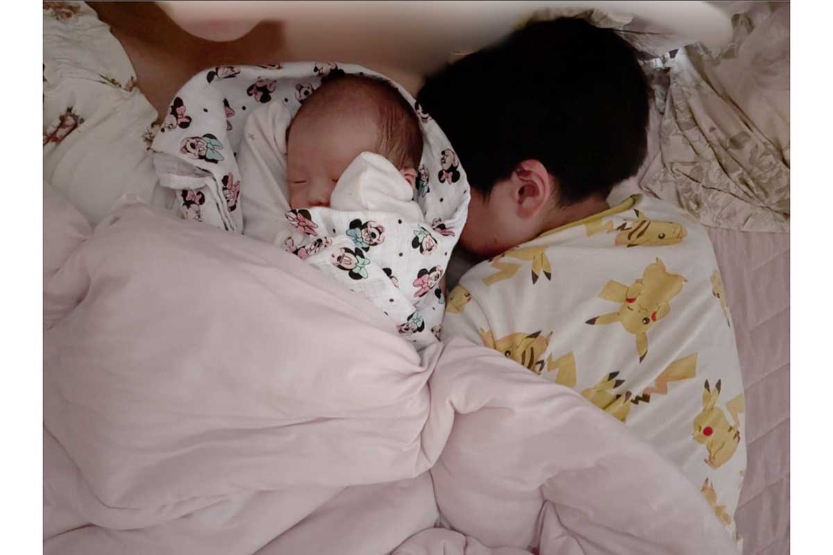 第5子次女&三男の姿【写真:(C)辻希美オフィシャルブログ「のんピース」Powered by Ameba】