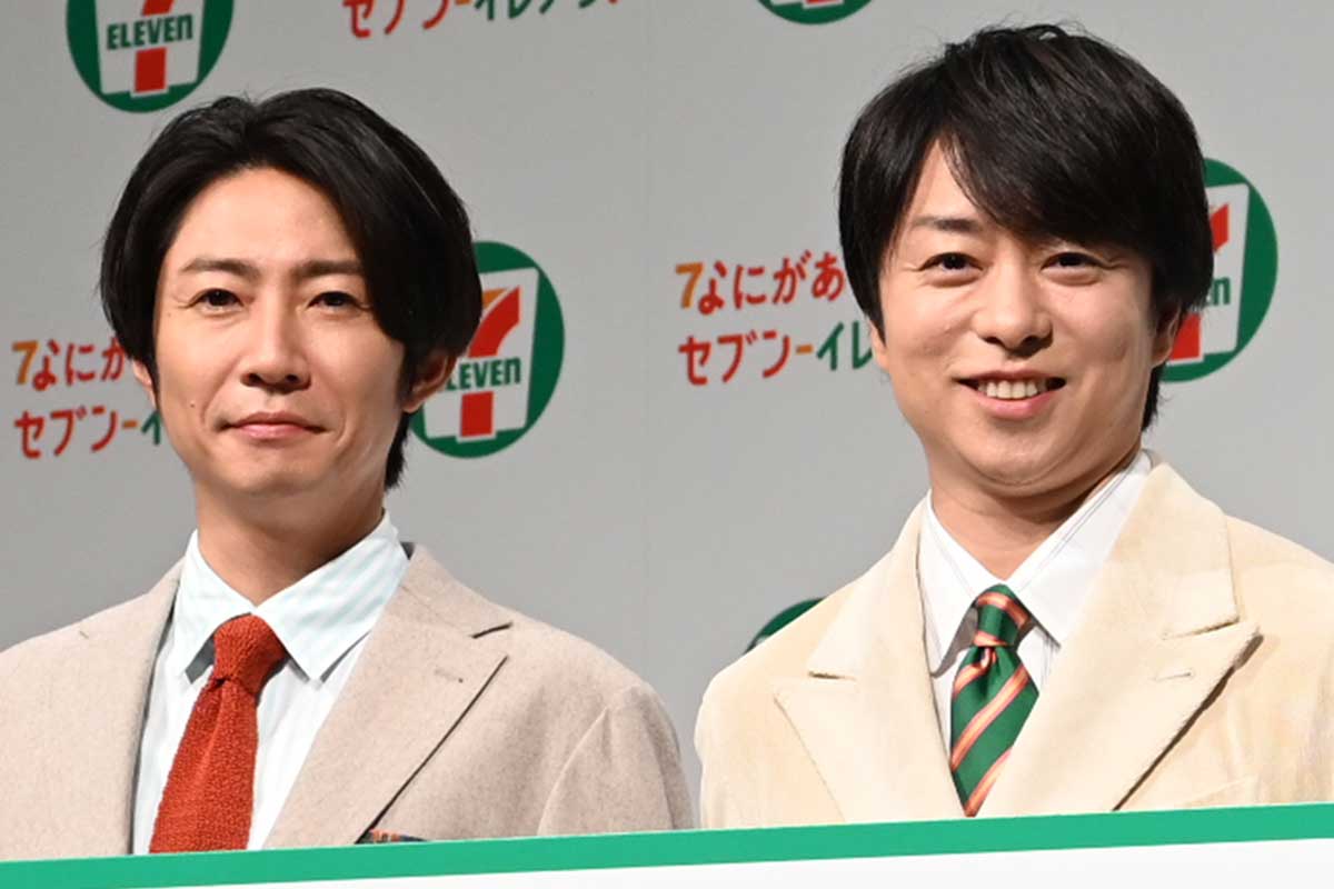 イベントに出席した嵐の相葉雅紀(左)、櫻井翔【写真:ENCOUNT編集部】