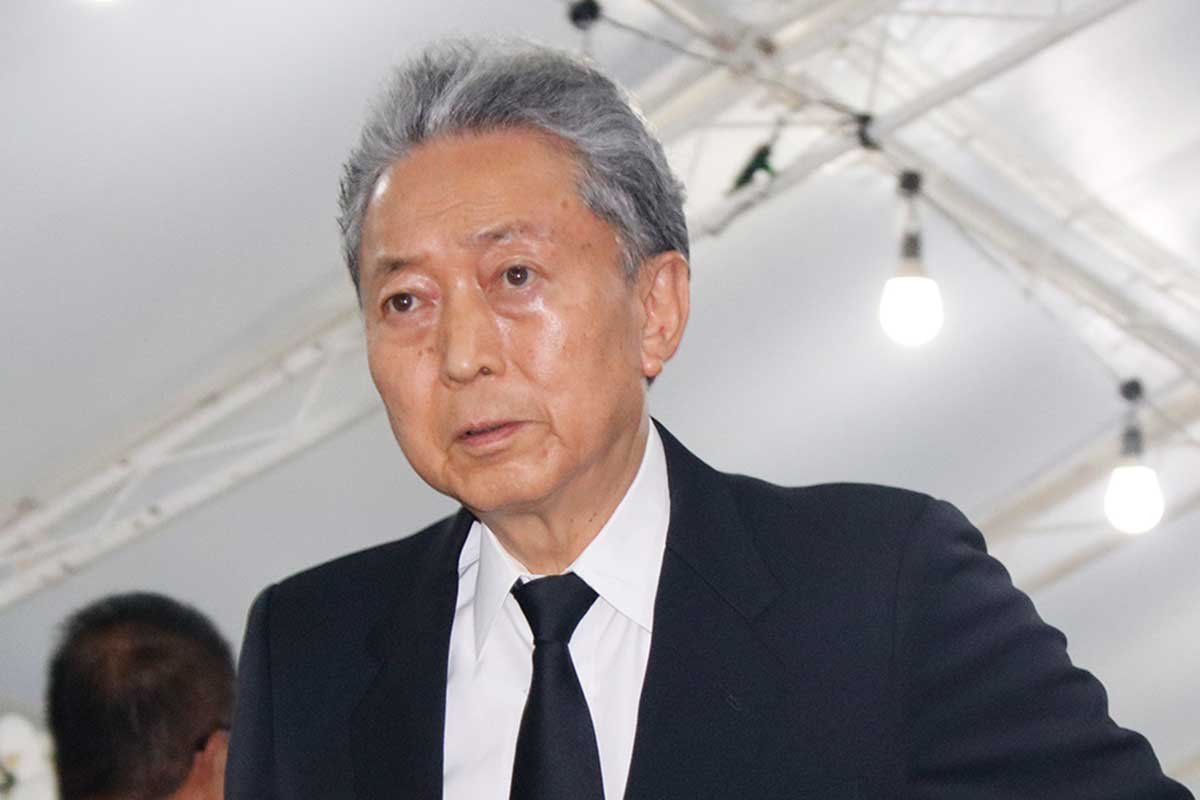 参列した鳩山由紀夫氏【写真：ENCOUNT編集部】