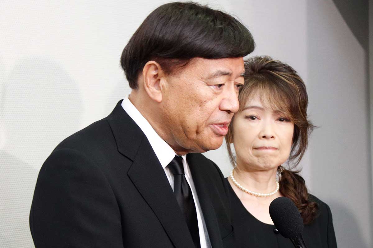 参列した石田重廣氏【写真：ENCOUNT編集部】
