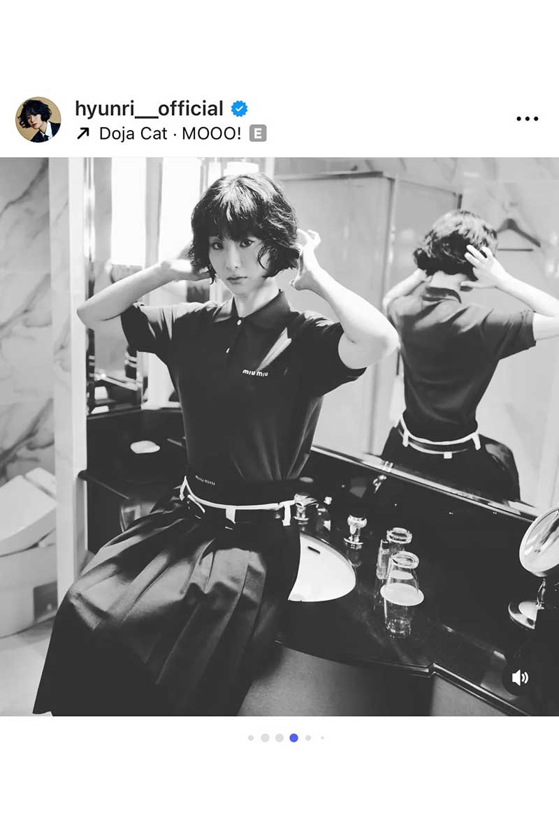 玄理の実際の投稿【写真：インスタグラム（@hyunri__official）より】