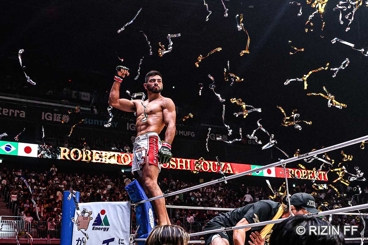 ホベルト・サトシ・ソウザが王座防衛に成功した【写真：(C)RIZIN FF】