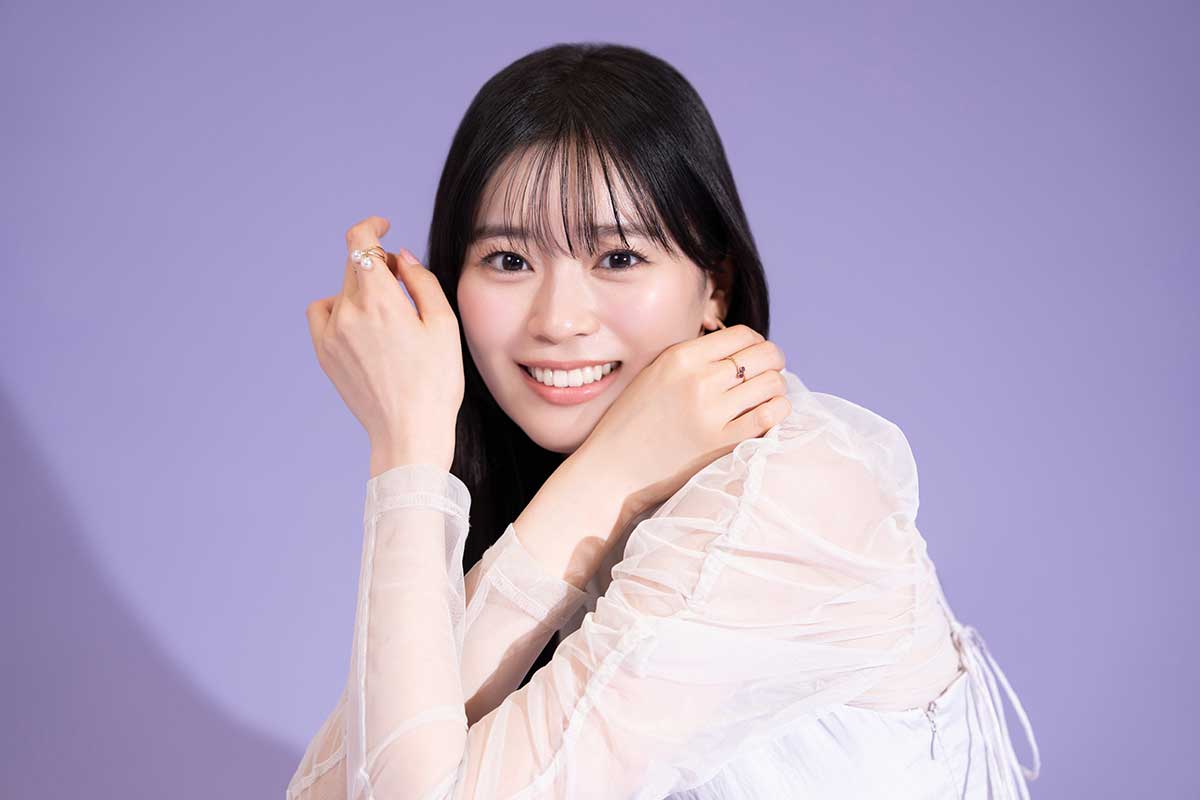 理想のアイドル像を語った【写真：増田美咲】