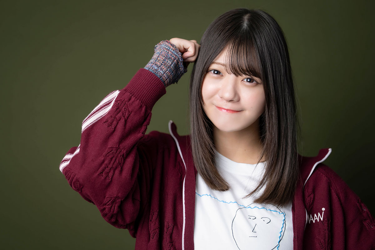 インタビューに応じた乃木坂46の冨里奈央【写真：藤岡雅樹】