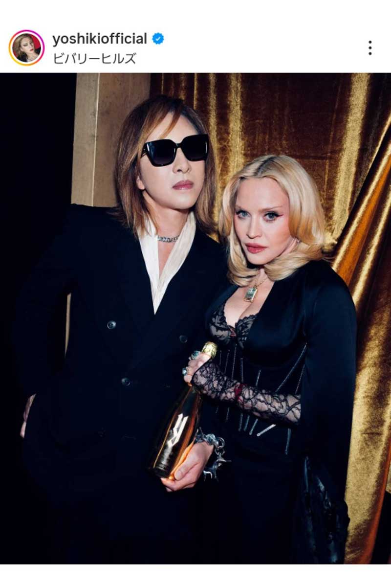 YOSHIKIの実際の投稿【写真:インスタグラム(@yoshikiofficial)より】