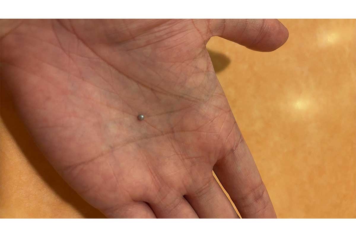 実際に発見された物体【写真：本人提供】
