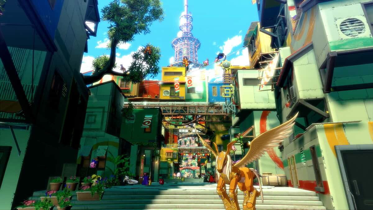 デジモンたちが暮らす街が最新グラフィックで描かれた【画像:(C)本郷あきよし・東映アニメーション (C)Bandai Namco Entertainment Inc.】