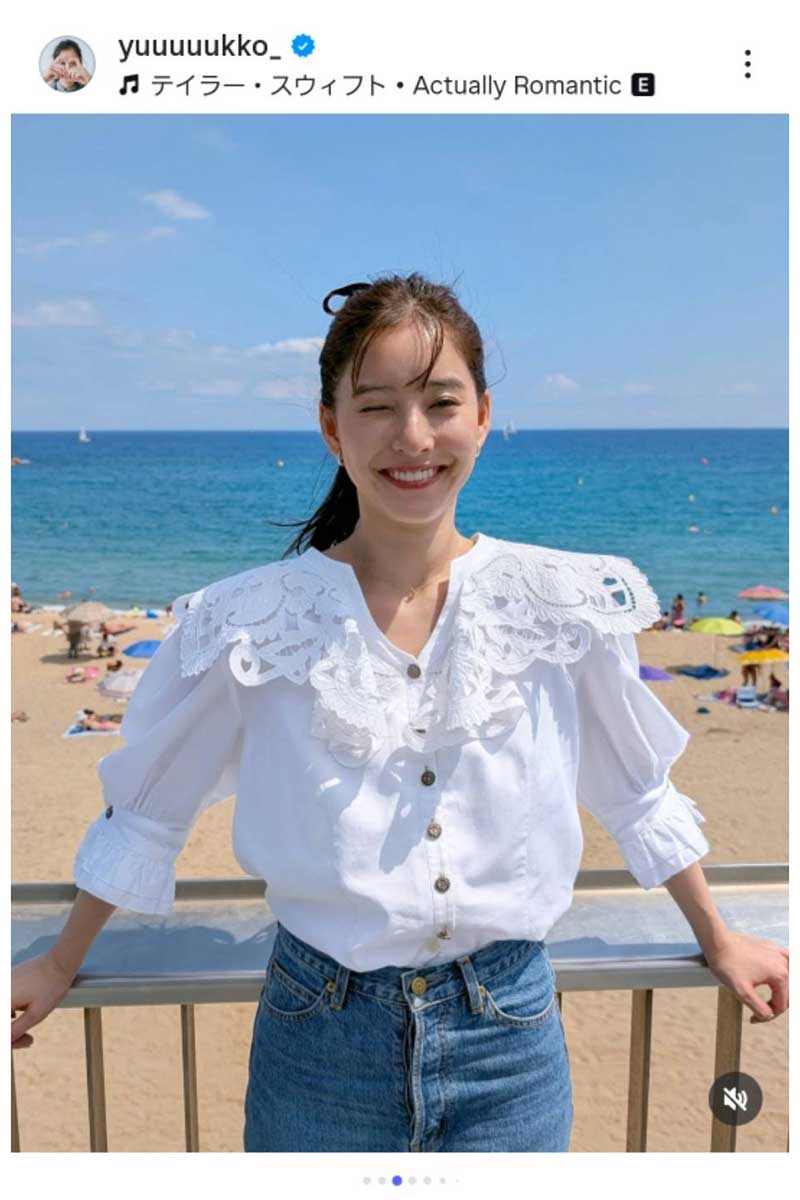 新木優子の実際の写真【写真:インスタグラム(@yuuuuukko_)より】