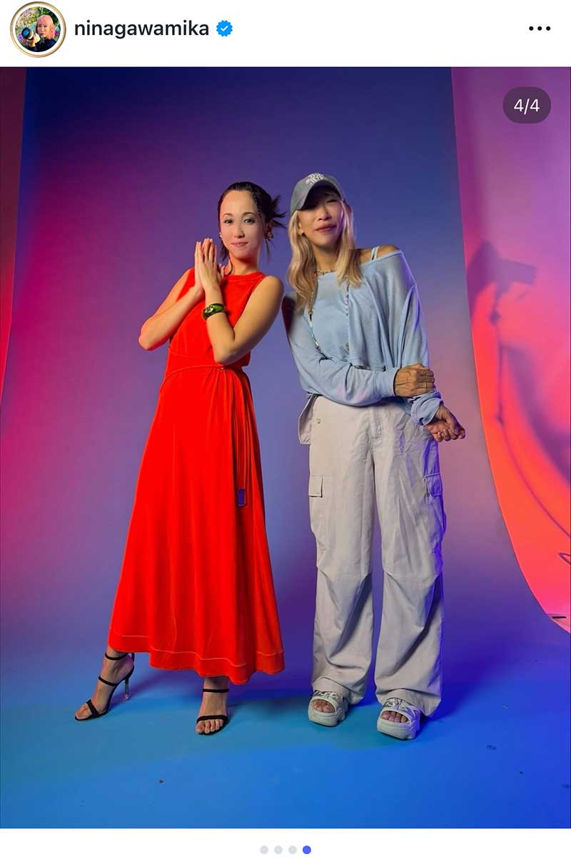 沢尻エリカの実際の投稿【写真:インスタグラム(@ninagawamika)より】