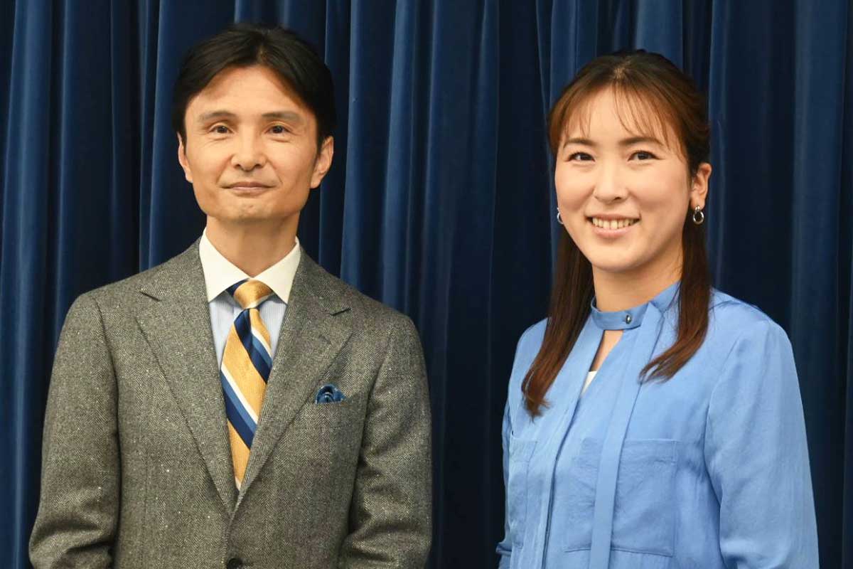メディア説明会に出席した北野剛寛アナウンサー(左)と後藤佑季アナウンサー【写真:ENCOUNT編集部】