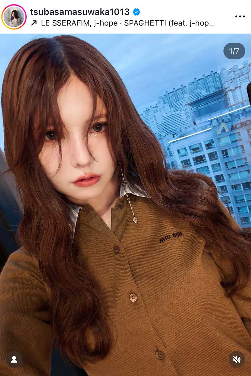 益若つばさの実際の投稿【写真:インスタグラム(@tsubasamasuwaka1013)より】