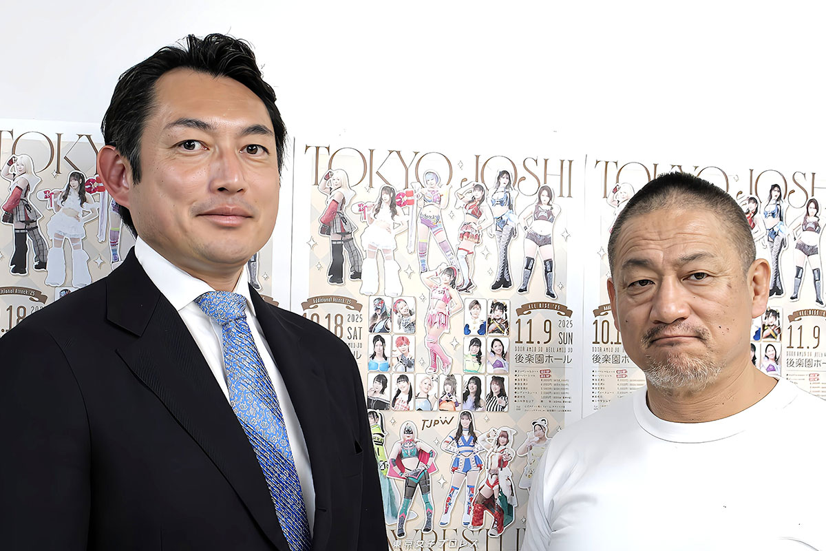 川松真一朗(左)と高木三四郎のプロデュース頭がフル回転している【写真:橋場了吾】