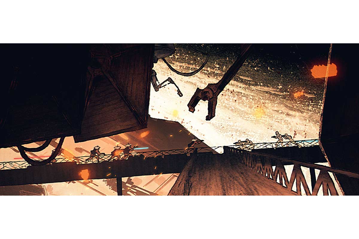 ストームトルーパーの視点からダイナミックに描いた【写真:(C)2025 Lucasfilm Ltd.】