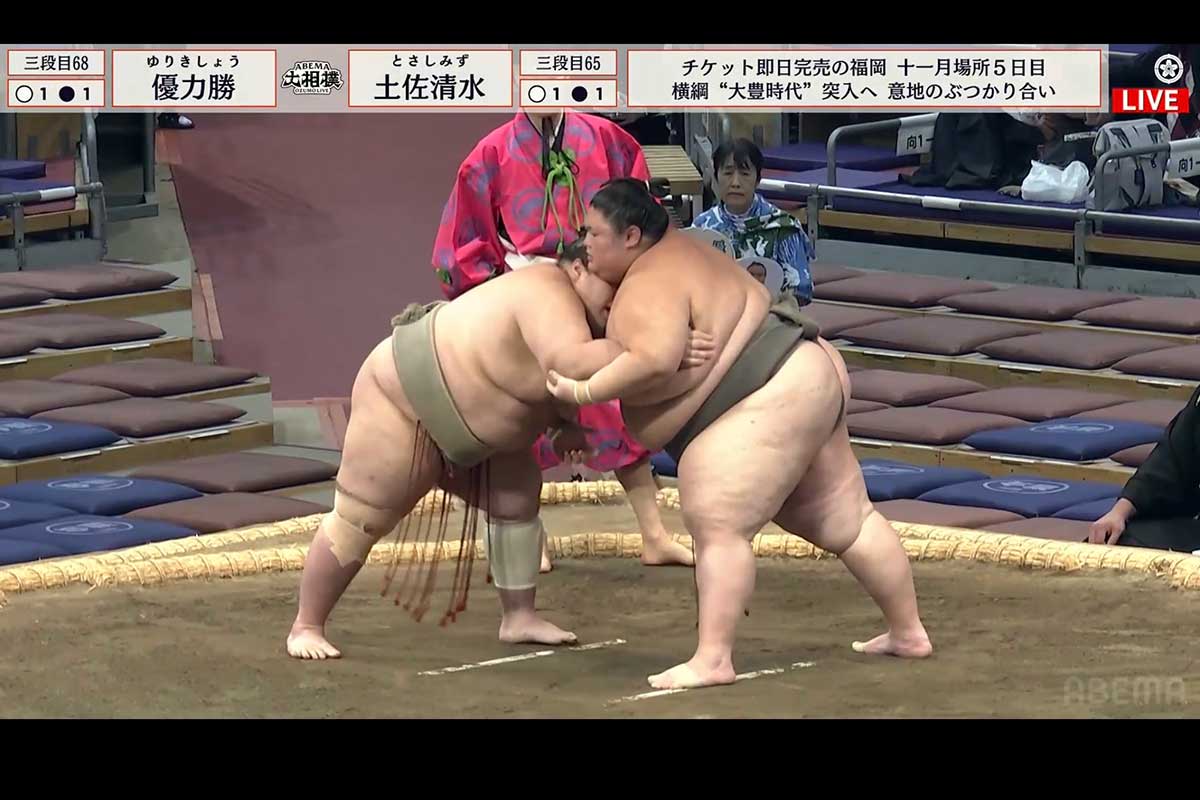 大相撲九州場所【写真:(C)AbemaTV,Inc.】