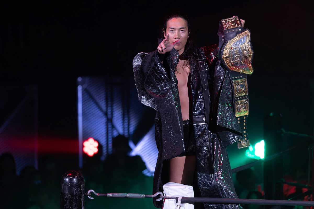 IWGP世界ヘビー級王者として東京ドームのリングに立つ【写真:(C)DDTプロレスリング】