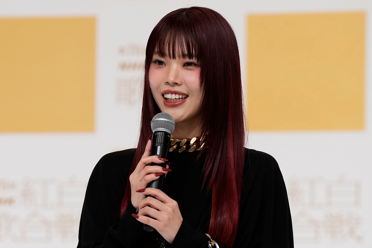 出場歌手発表記者会見に出席したアイナ・ジ・エンド【写真：藤岡雅樹】