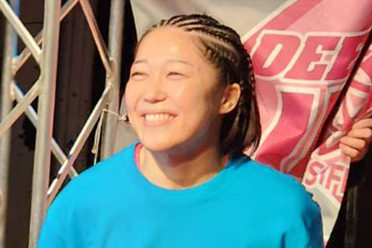 判定勝ちを収めた五十嵐莉子【写真：ENCOUNT編集部】