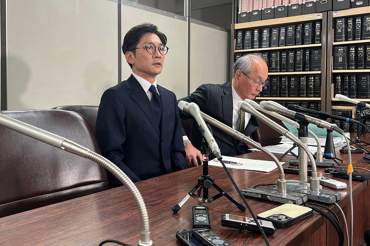 記者会見した国分太一【写真：ENCOUNT編集部】