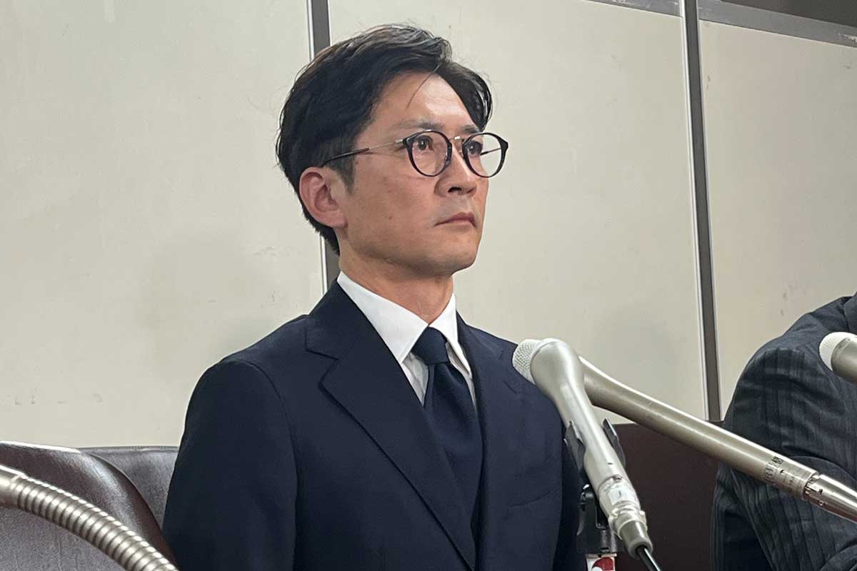 記者会見した国分太一【写真：ENCOUNT編集部】