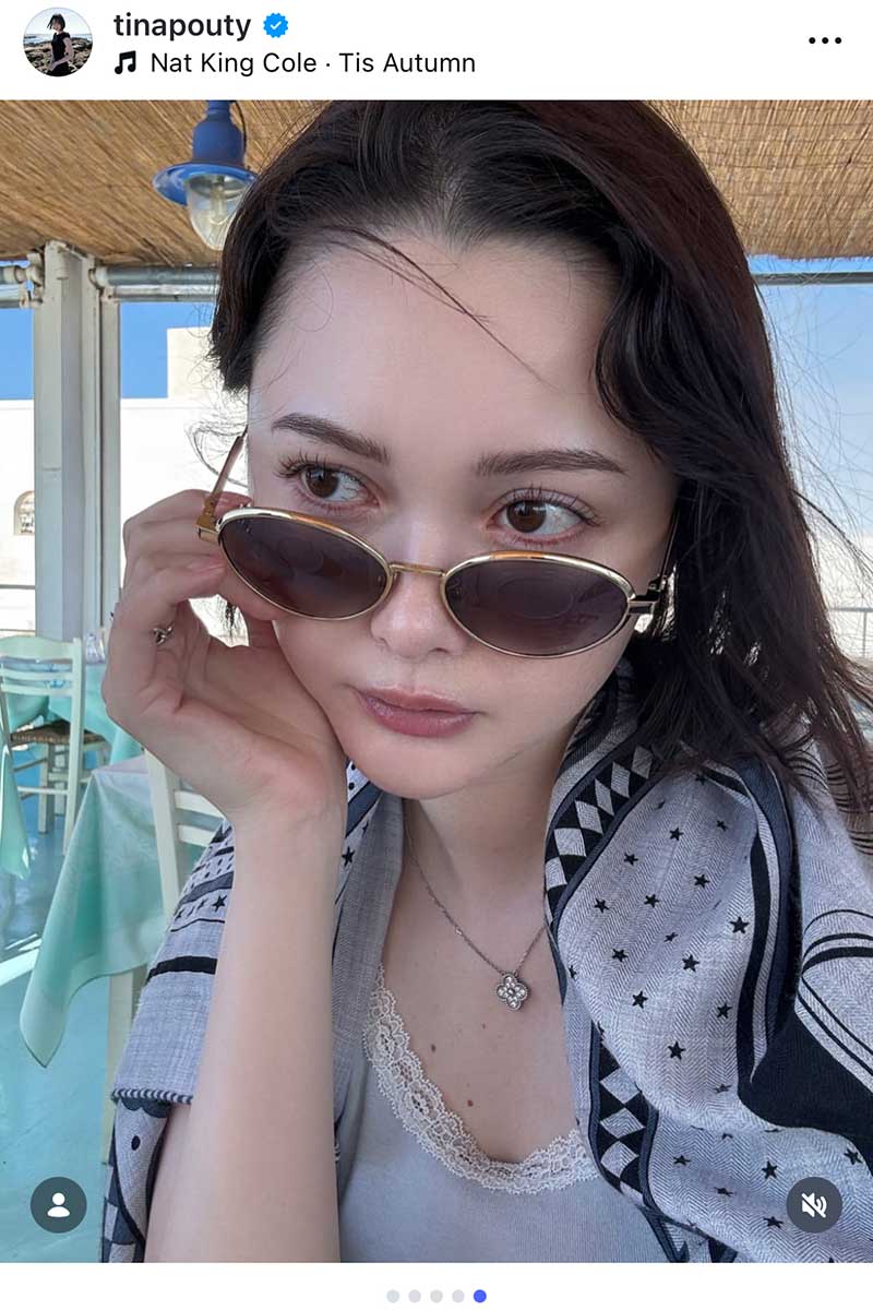 玉城ティナの実際の投稿【写真:インスタグラム(@tinapouty)より】