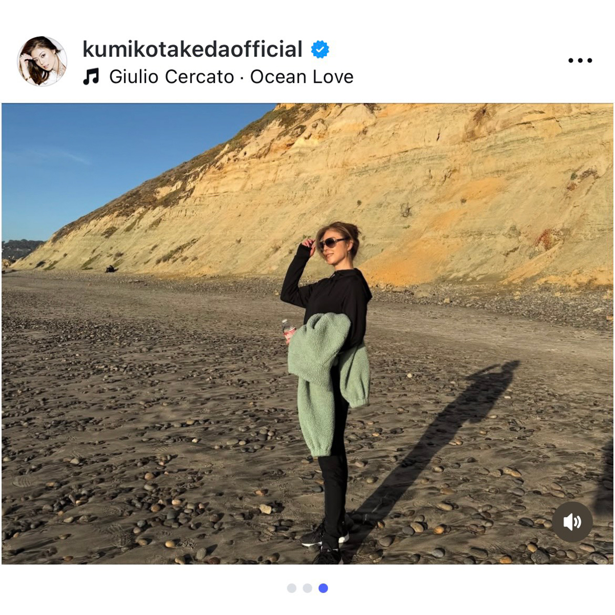 武田久美子の実際の投稿【写真：インスタグラム（＠kumikotakedaofficial）より】