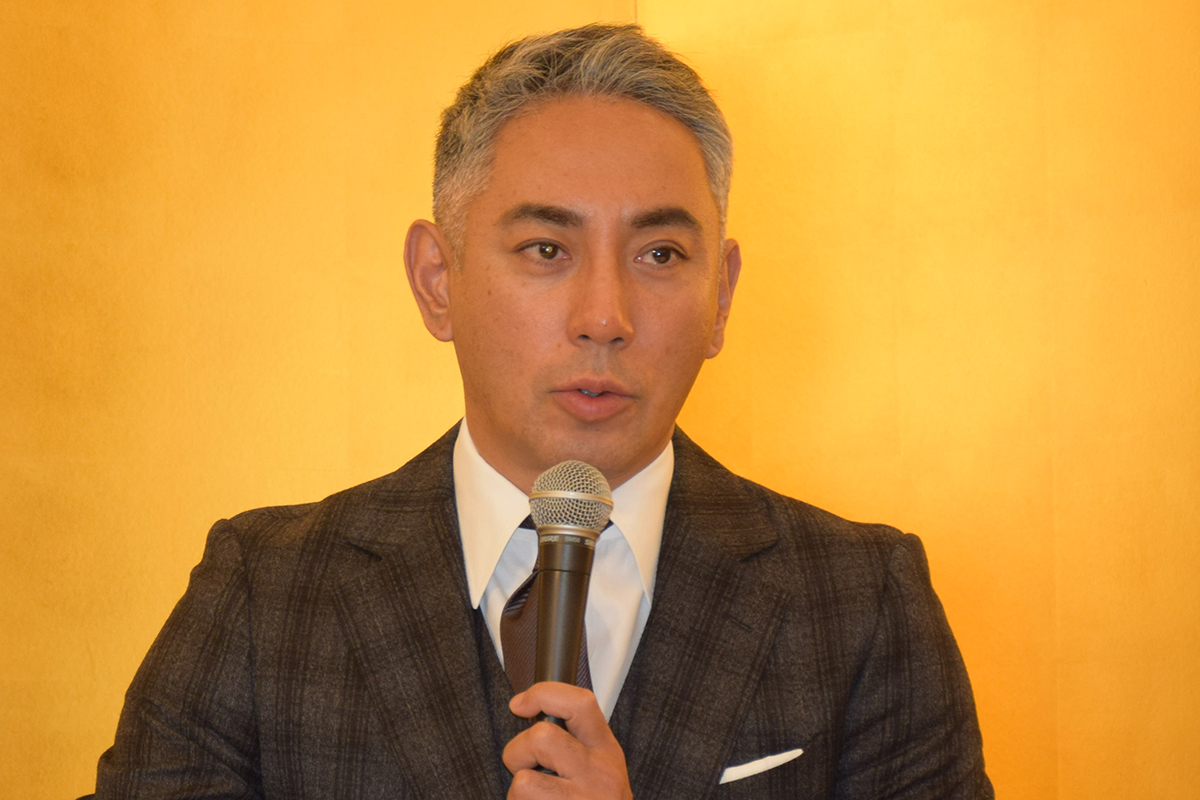 会見に出席した市川團十郎【写真:ENCOUNT編集部】