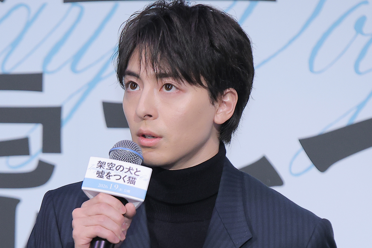 完成披露上映会に登壇した高杉真宙【写真:ENCOUNT編集部】